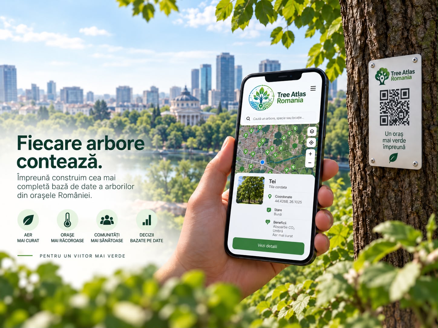 COMUNICAT DE PRESĂ - Re-Autentic și InfoCons dezvoltă o aplicație web pentru inventarierea arborilor din orașele României